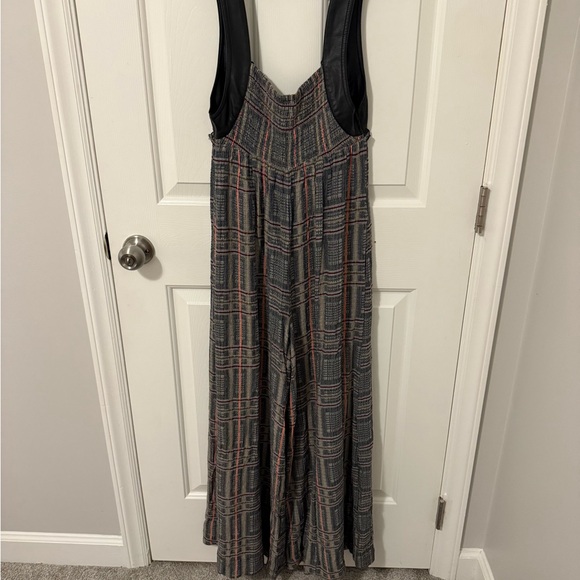 Free People Marley Plaid Jumpsuit -
Leather and plaid Sz Sm NWOT - Picture 3 of 3